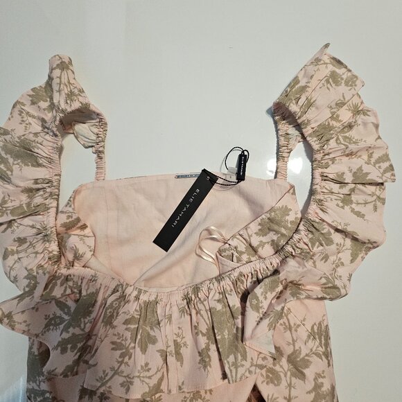 Beautiful Elie Tahari Off The Shoulder Midi Dress Size 14 - Picture 6 of 10